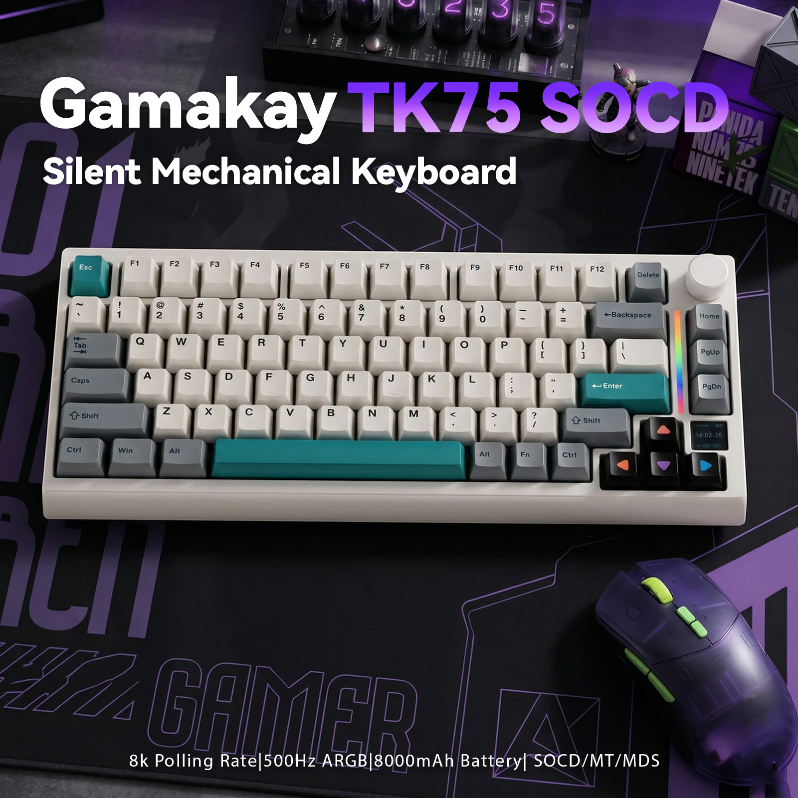 (新品) Gamakay TK75 V2 75% サイレント メカニカル キーボード