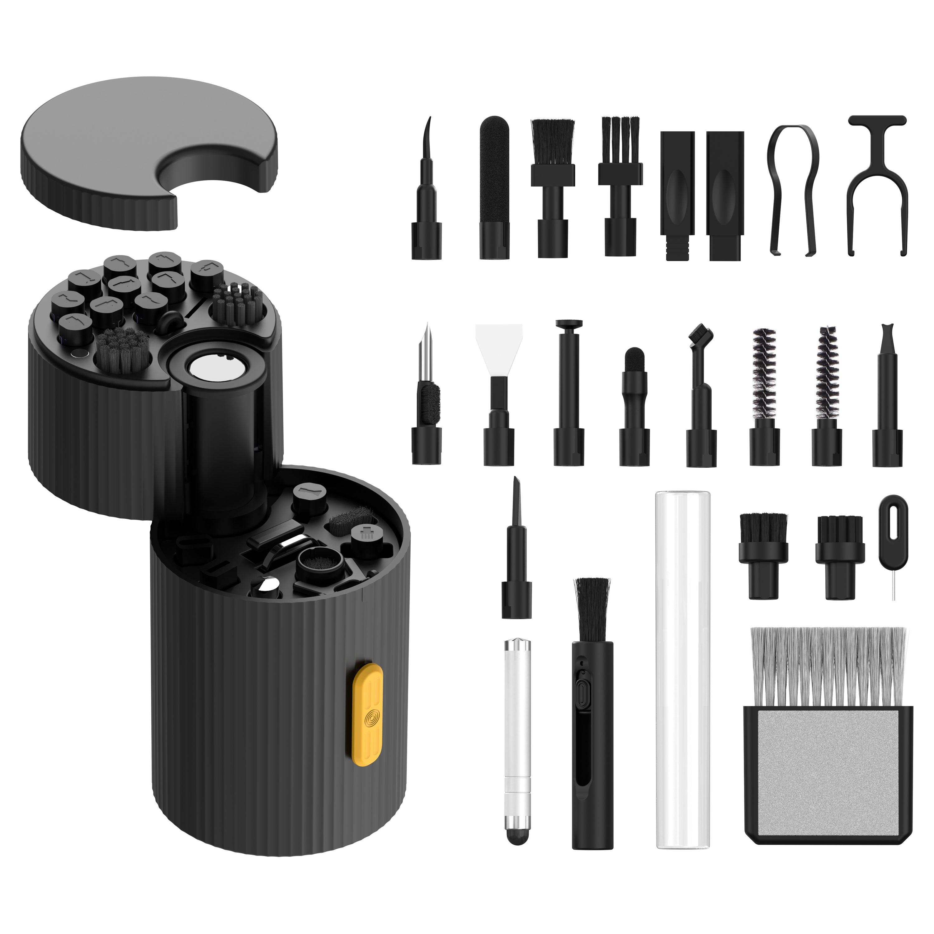 Gamakay 33-in-1 Magnetic Rotating Cleaning Kit for Keyboards, Laptops, Cameras & Earbuds