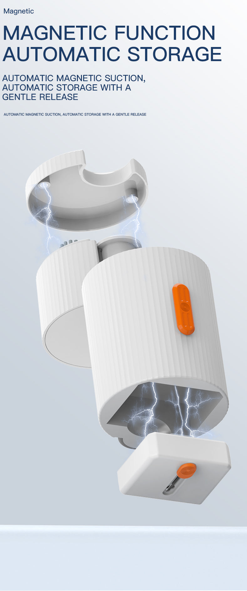 Gamakay Multifunctional Cleaning Kit showcasing automatic magnetic storage with gentle release feature.