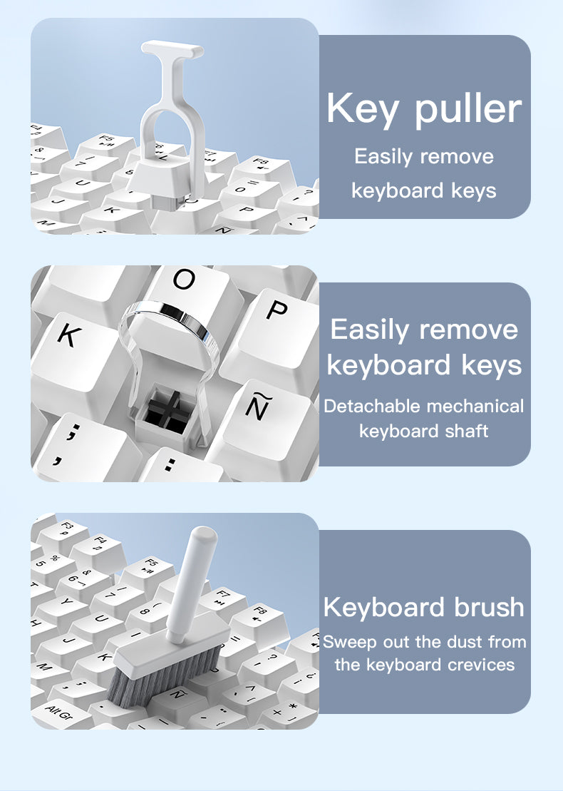 Gamakay 85% Keyboard Wrist Rest Pad with 21 in 1 Cleaning Tool Kit