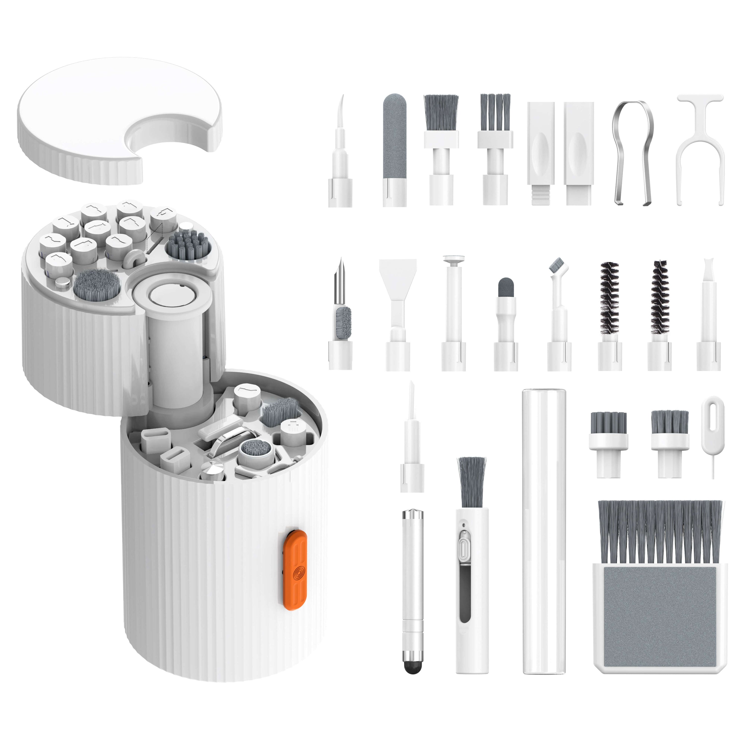 Gamakay 33-in-1 Magnetic Rotating Cleaning Kit for Keyboards, Laptops, Cameras & Earbuds