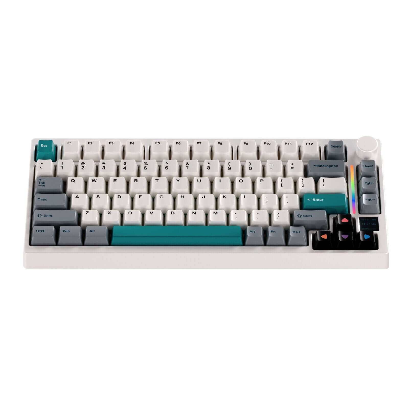 Gamakay TK75 SOCD silent mechanical keyboard-75% layout out, with metal knob and display- Upgrade from TK75 V2