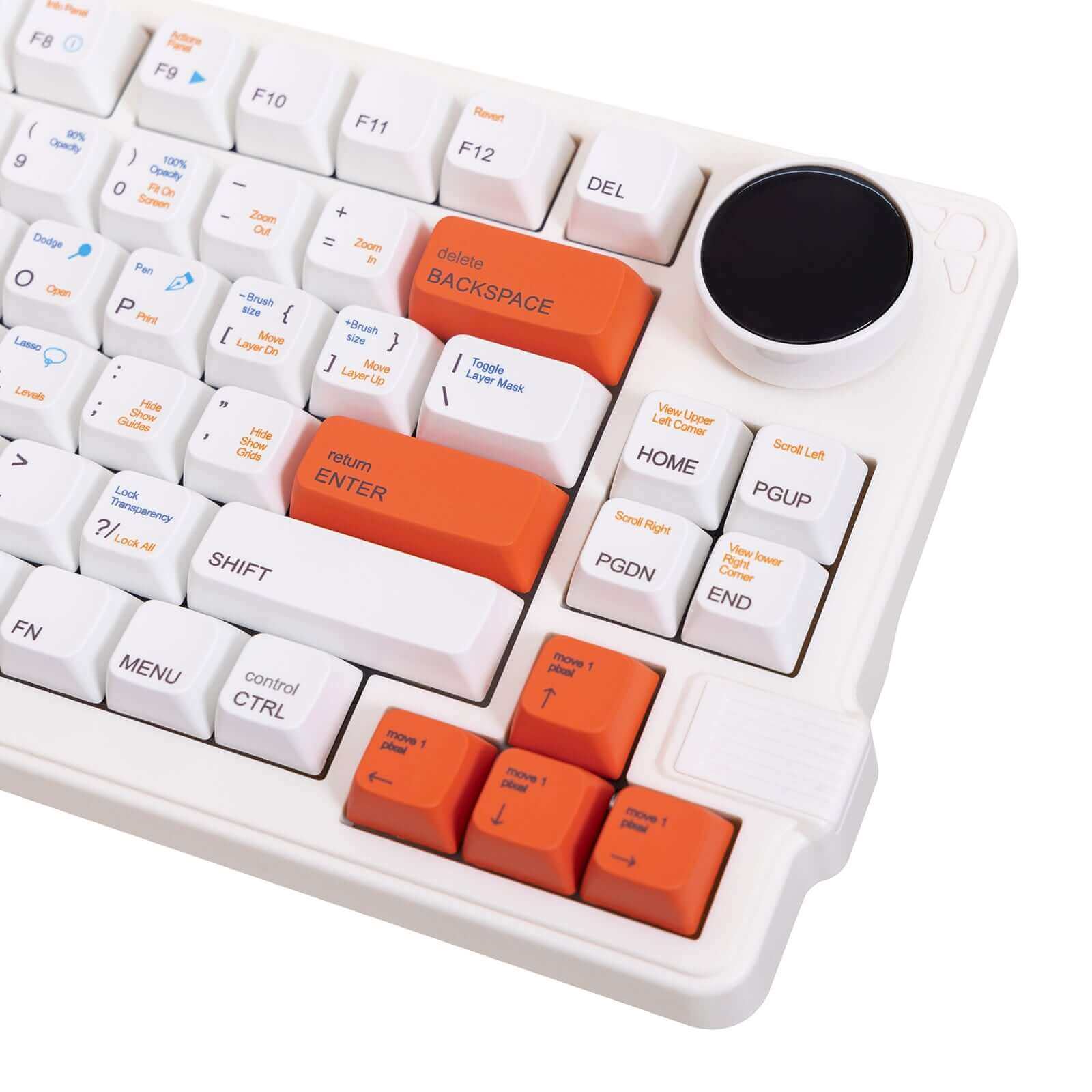 Gamakay LK75 75% Mechanical Keyboard with TFT Smart Display & Knob: A sleek and compact mechanical keyboard designed for productivity and style. Features a vibrant TFT Smart Display for customizable information at your fingertips. The tactile knob allows
