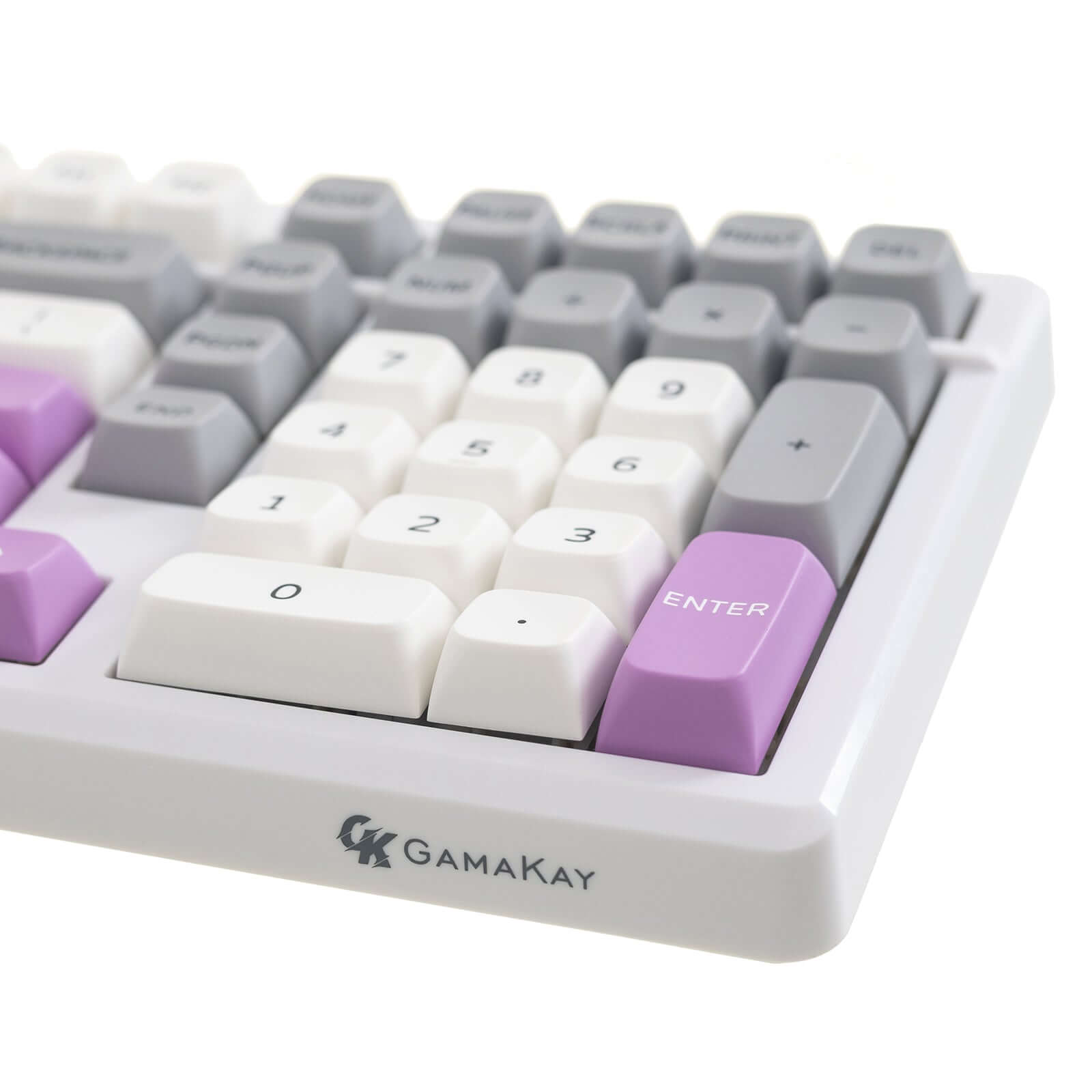 Gamakay TK101 QMK Wireless Mechanical Keyboard showing colorful keycaps and dedicated number pad.