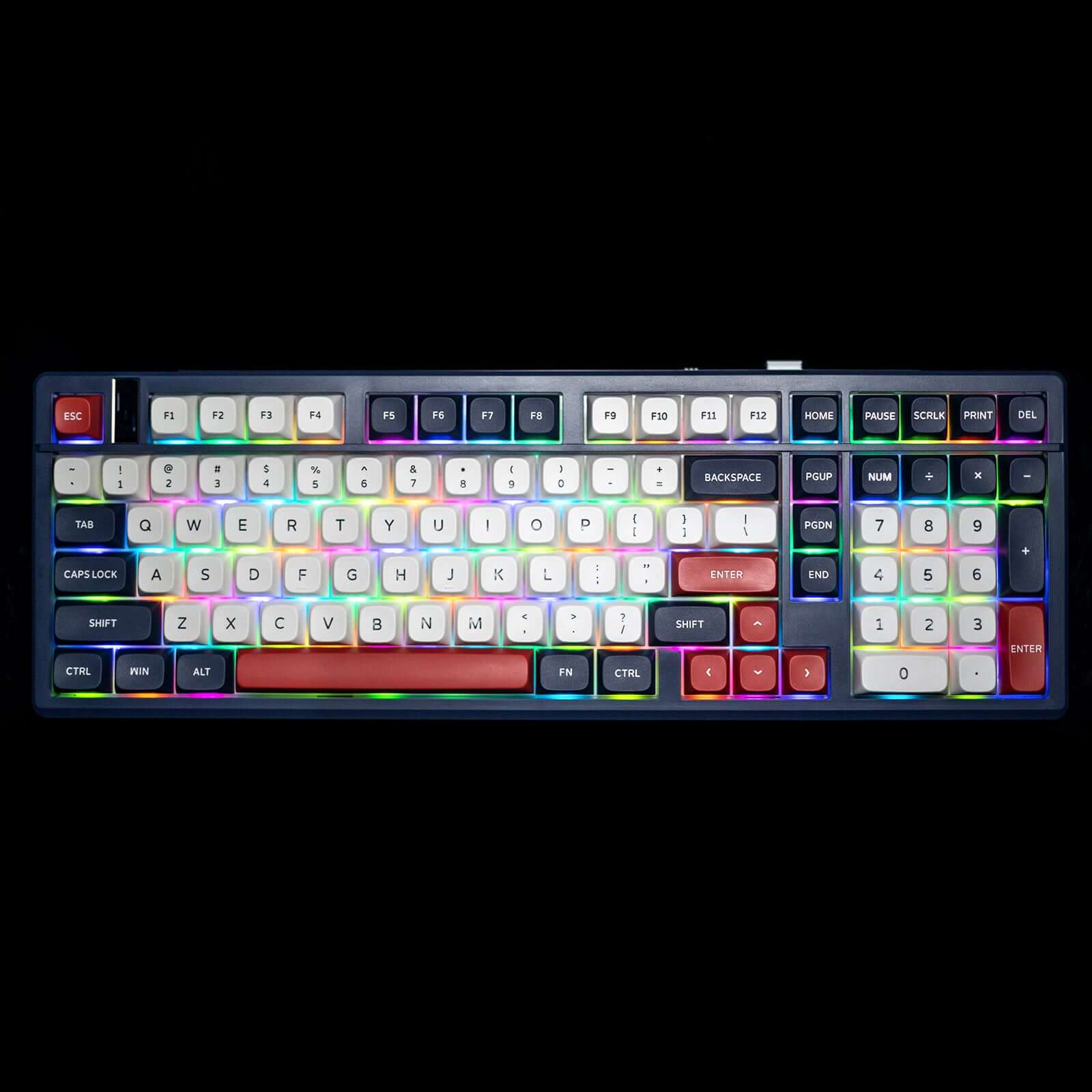 Gamakay TK101 QMK Wireless Mechanical Keyboard with colorful keycaps and a full 101-key layout.