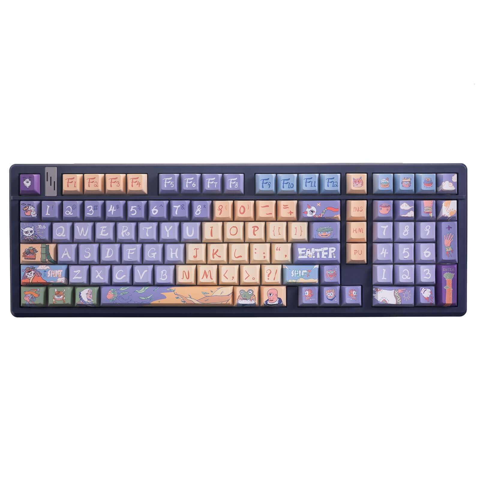 GamaKay Gamakay 135 Keys Side Printed Shine Through PBT Keycaps Set