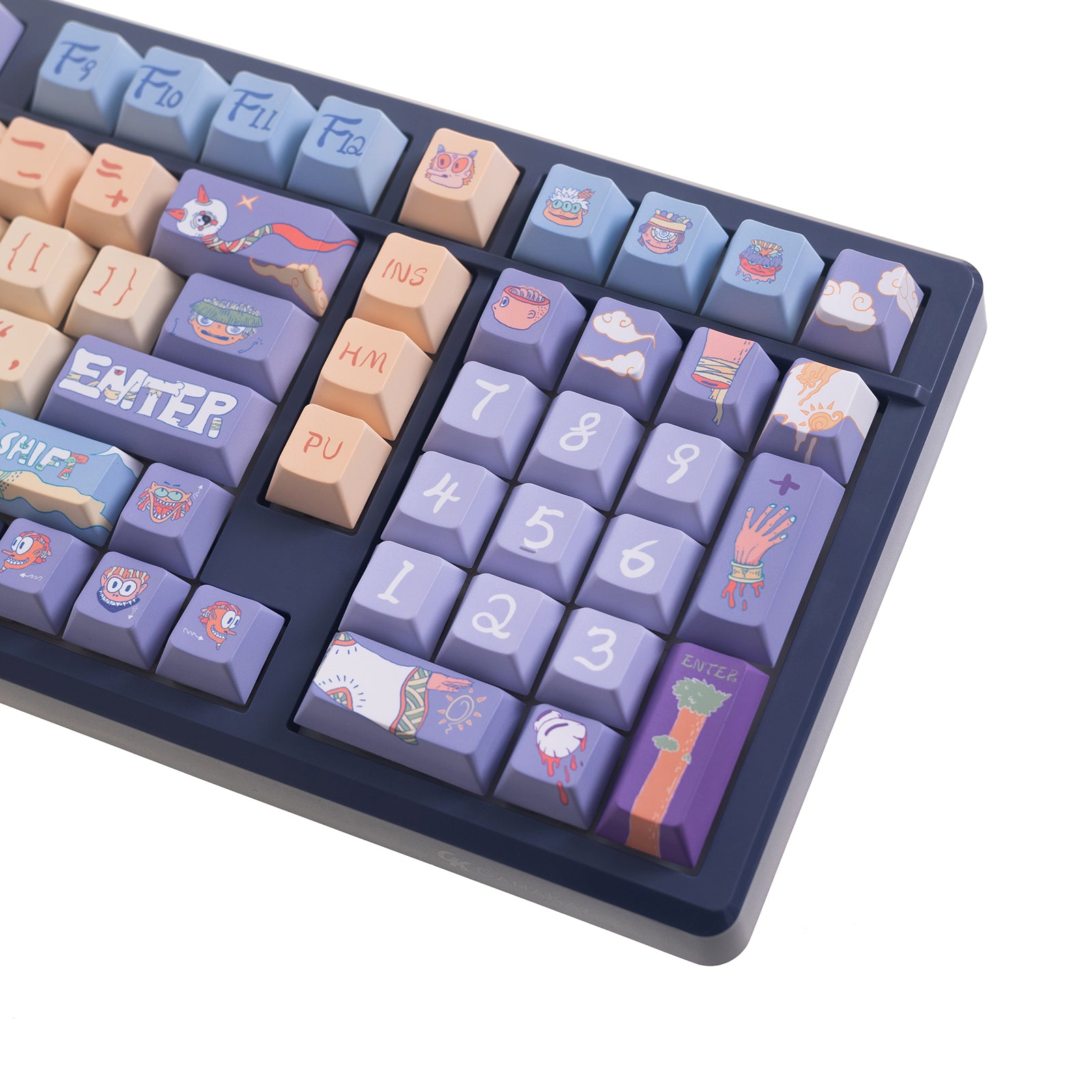 Gamakay 135 Keys Side Printed Shine Through PBT Keycaps Set