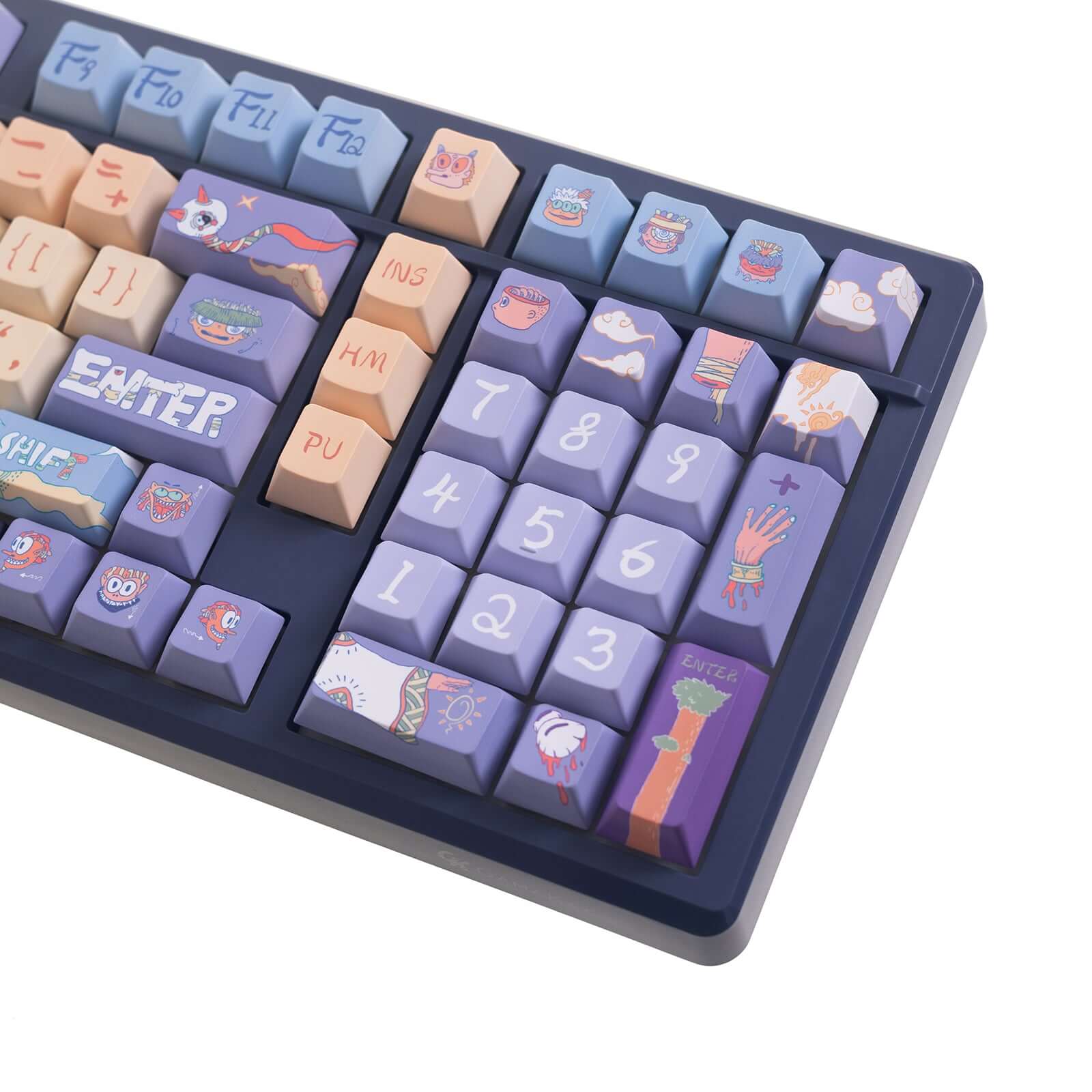 Gamakay 135 Keys Side Printed Shine Through PBT Keycaps Set