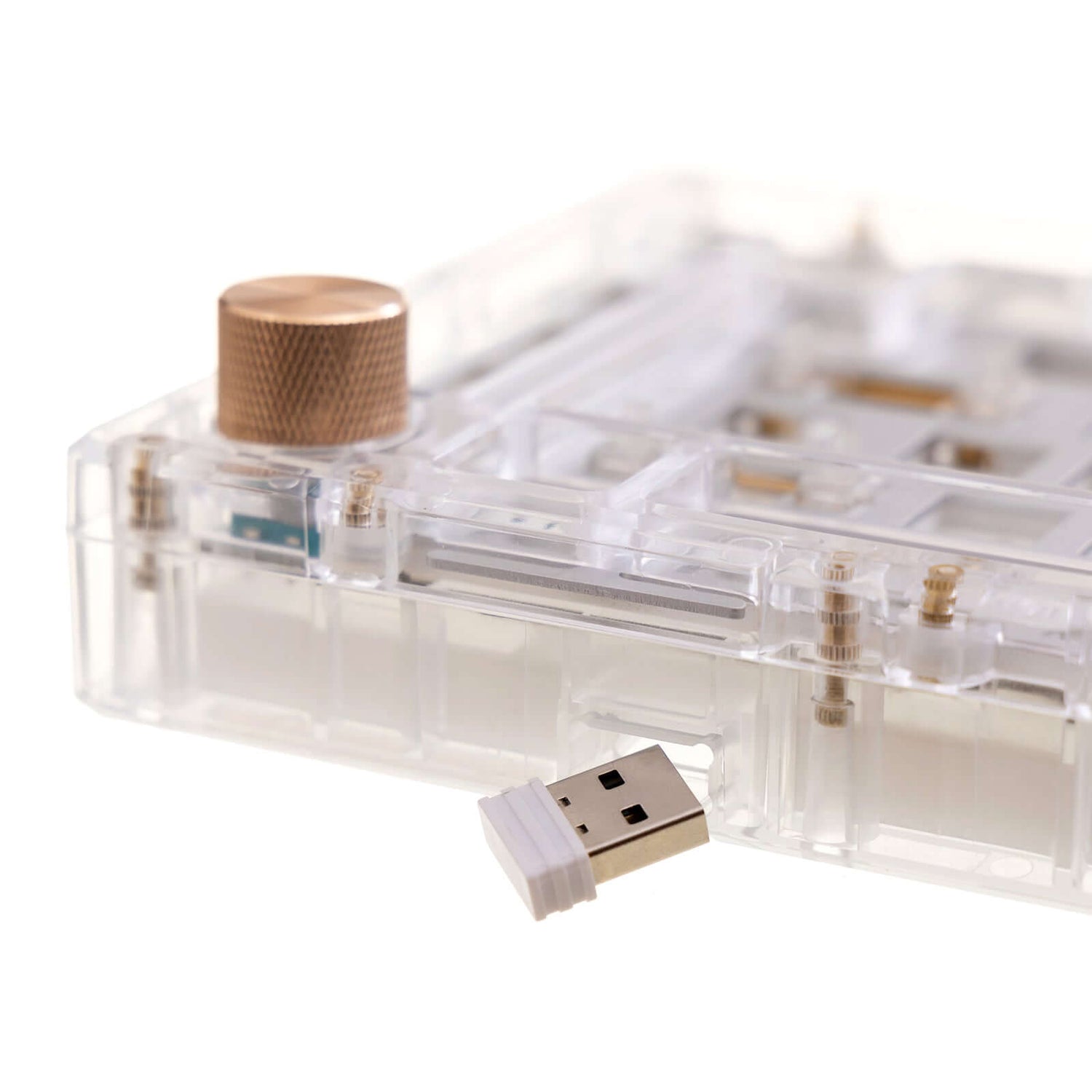The SN75 Mechanical kit supports 2.4G receiver, and with the metal fuctional knob