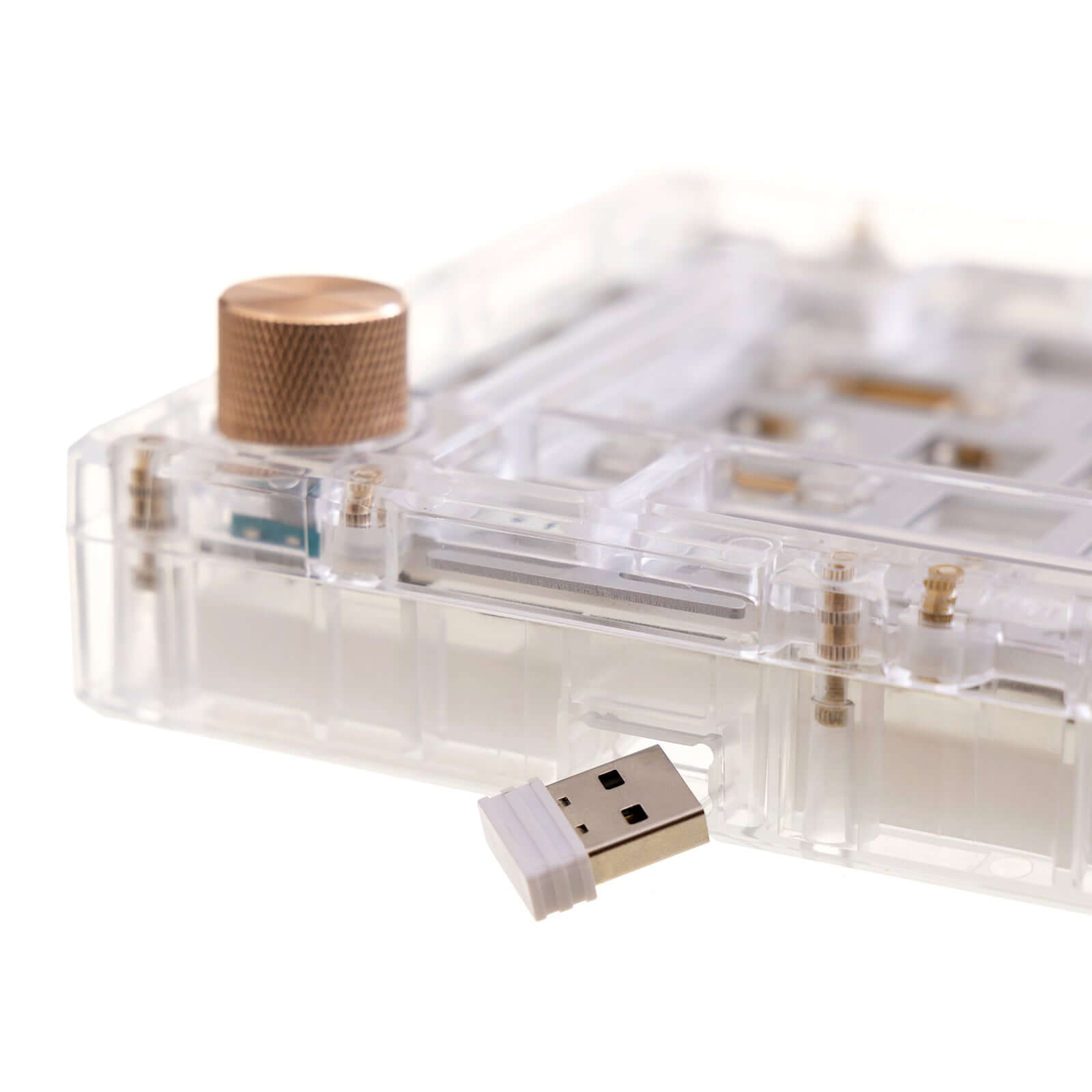 The SN75 Mechanical kit supports 2.4G receiver, and with the metal fuctional knob