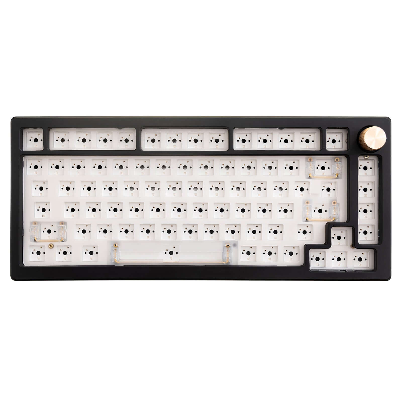 The SN75 mechanical keyboard kit is available in two colors: Black and wite