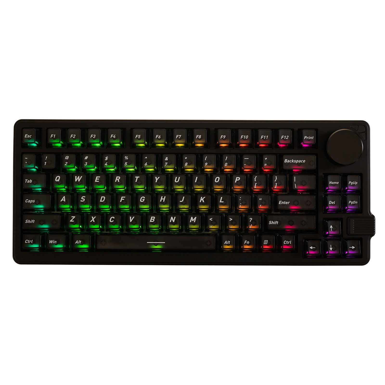 Hall Effekt Tastatur Gamakay x NaughShark NS75 mit RGB-Beleuchtung und 0,005 mm Reaktionszeit.
