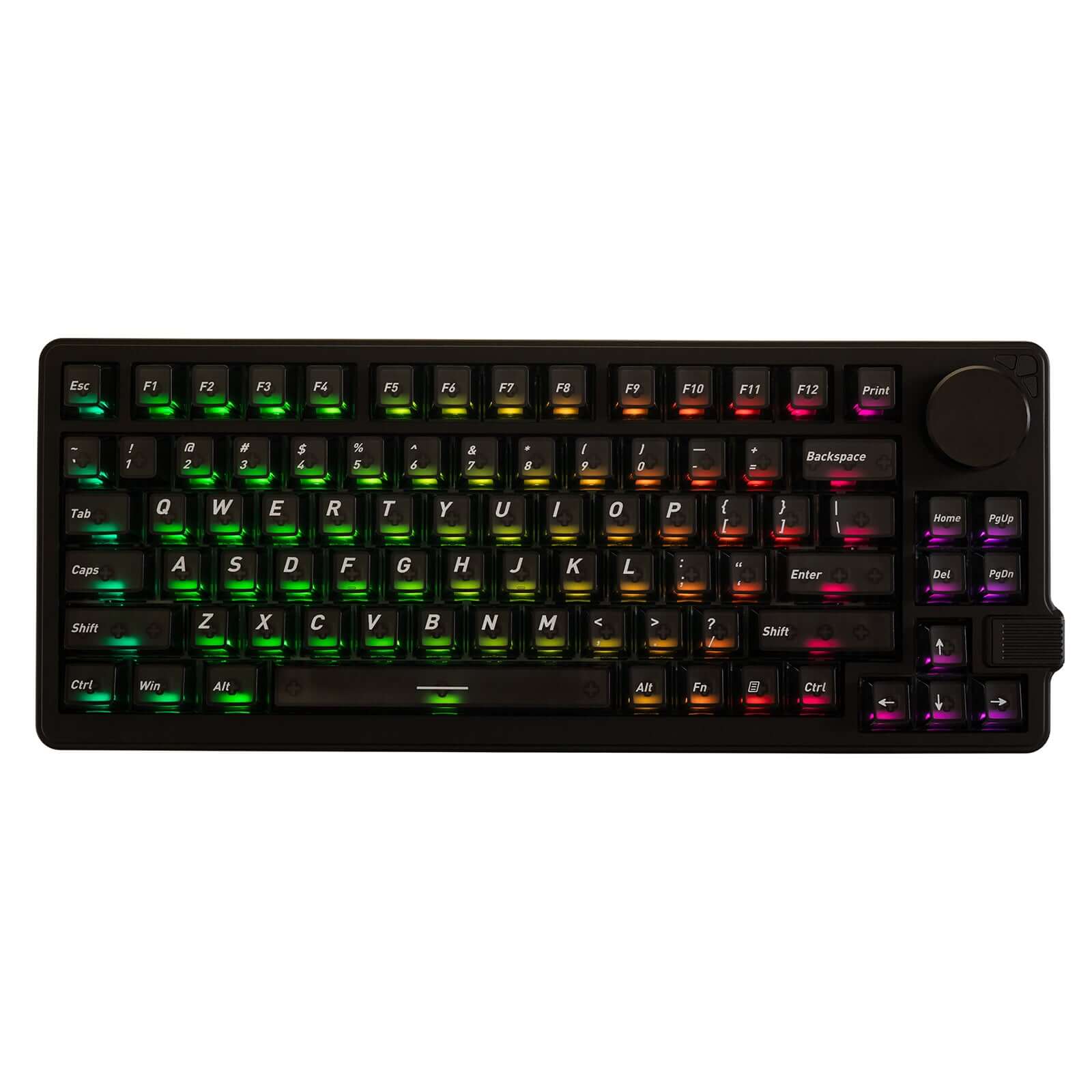 Hall Effekt Tastatur Gamakay x NaughShark NS75 mit RGB-Beleuchtung und 0,005 mm Reaktionszeit.
