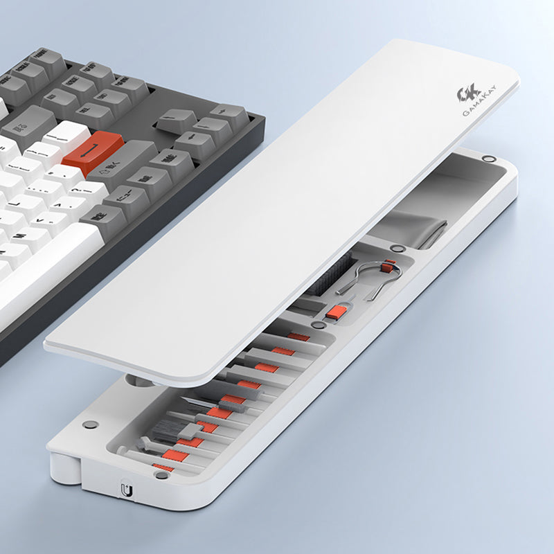 Gamakay 85% Keyboard Wrist Rest Pad with 21 in 1 Cleaning Tool Kit