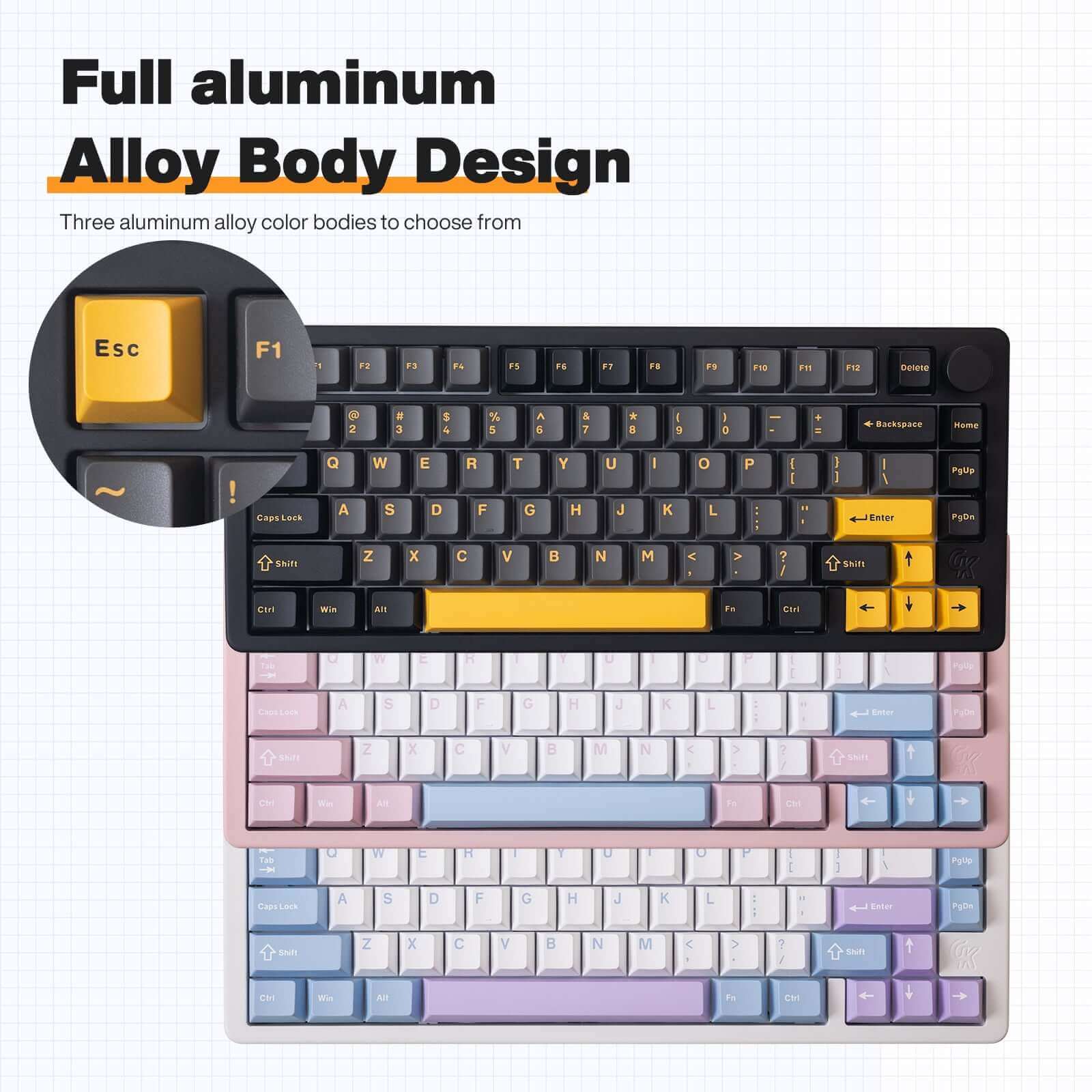 Gamakay TK75Pro 75%ワイヤレスカスタムメカニカルアルミニウム合金キーボード
