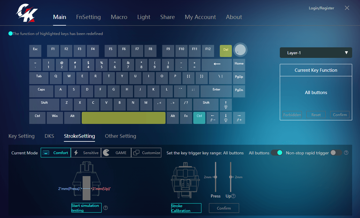 Gamakay TK75HE 75% Hall Effect Wireless Custom Keyboard