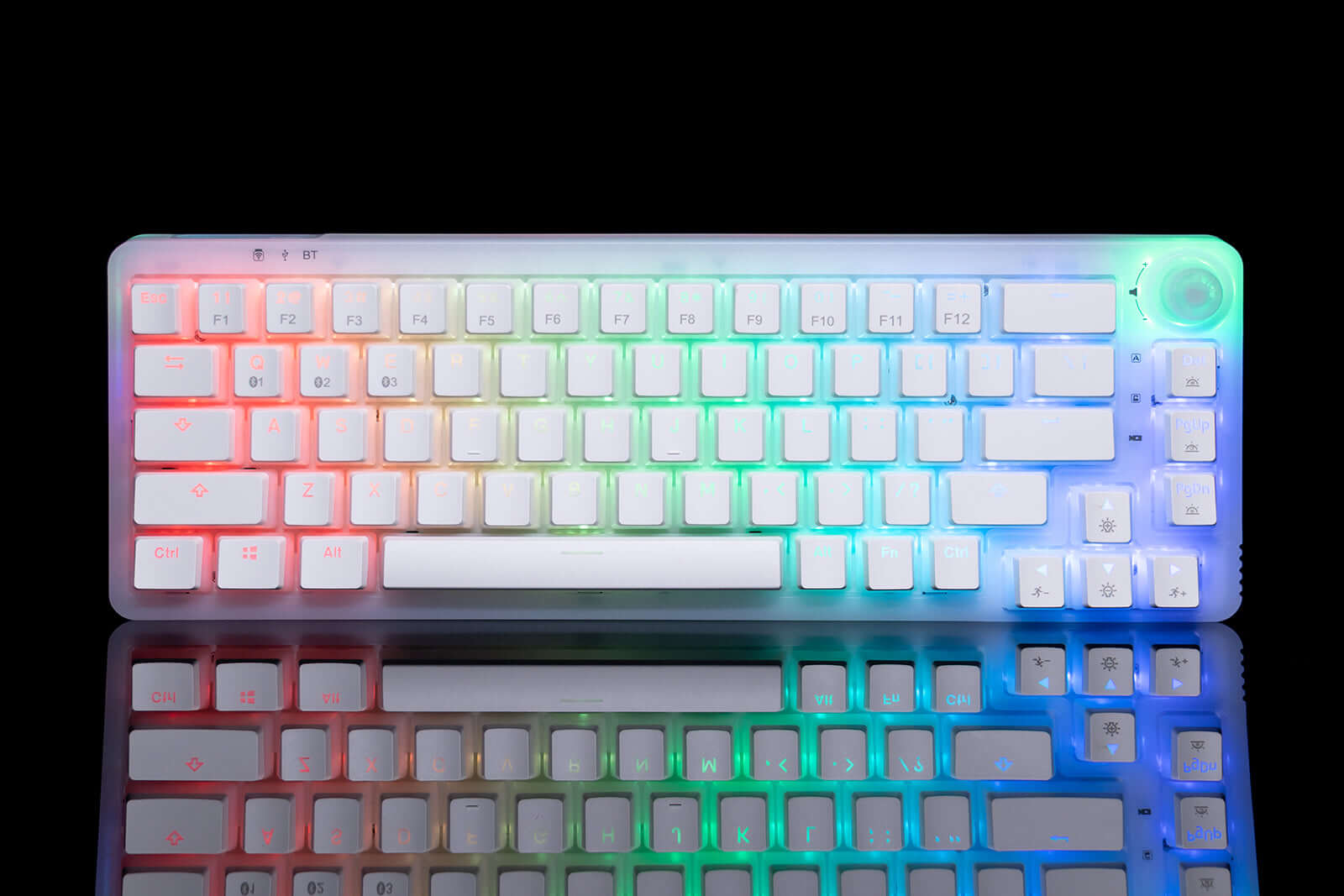 GamaKay LK67 65% GamaKay Switch Triple Mode Mechanical Gaming Keyboard with PBT Double-shot Pudding Keycaps