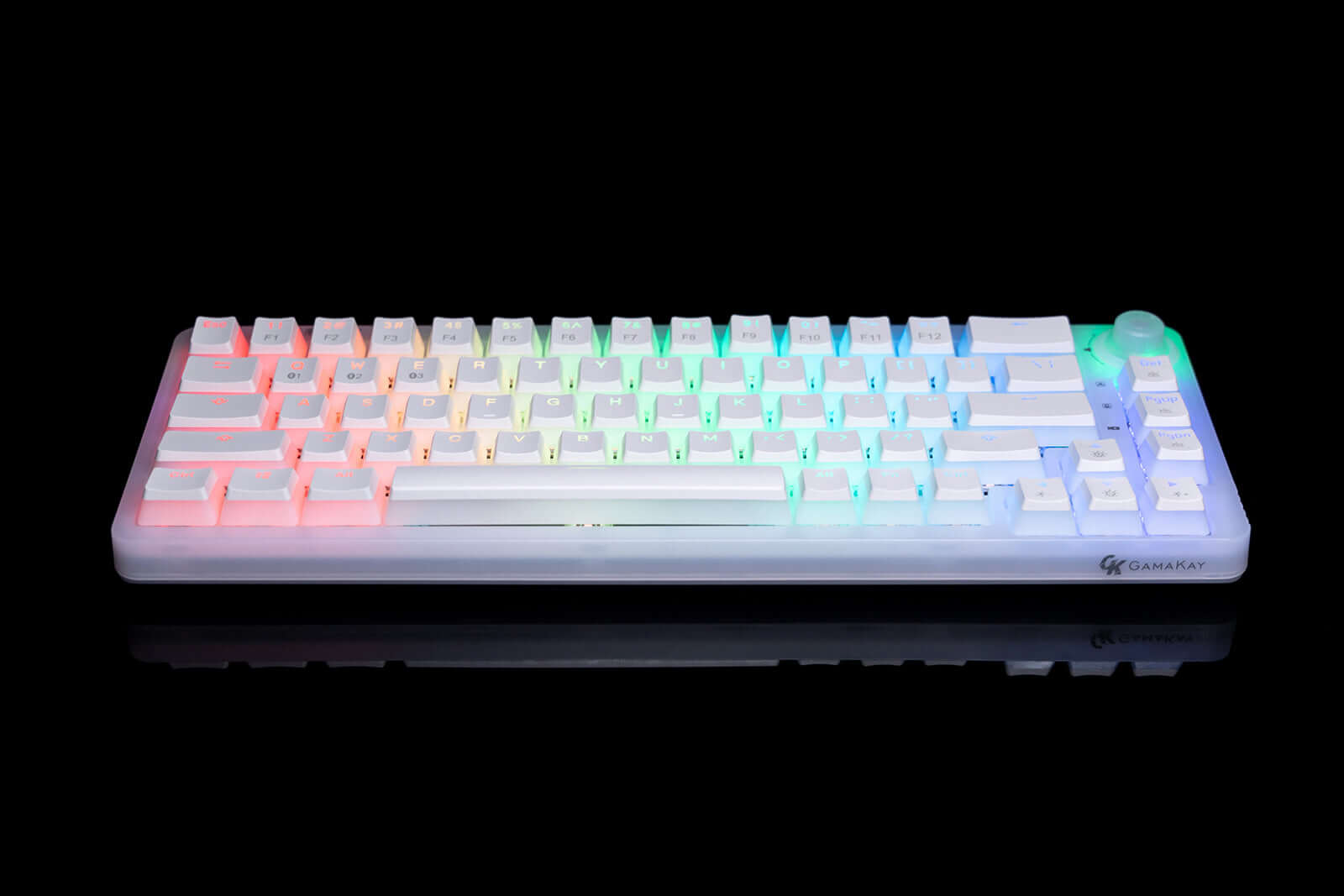 GamaKay LK67 65% GamaKay Switch Triple Mode Mechanical Gaming Keyboard with PBT Double-shot Pudding Keycaps