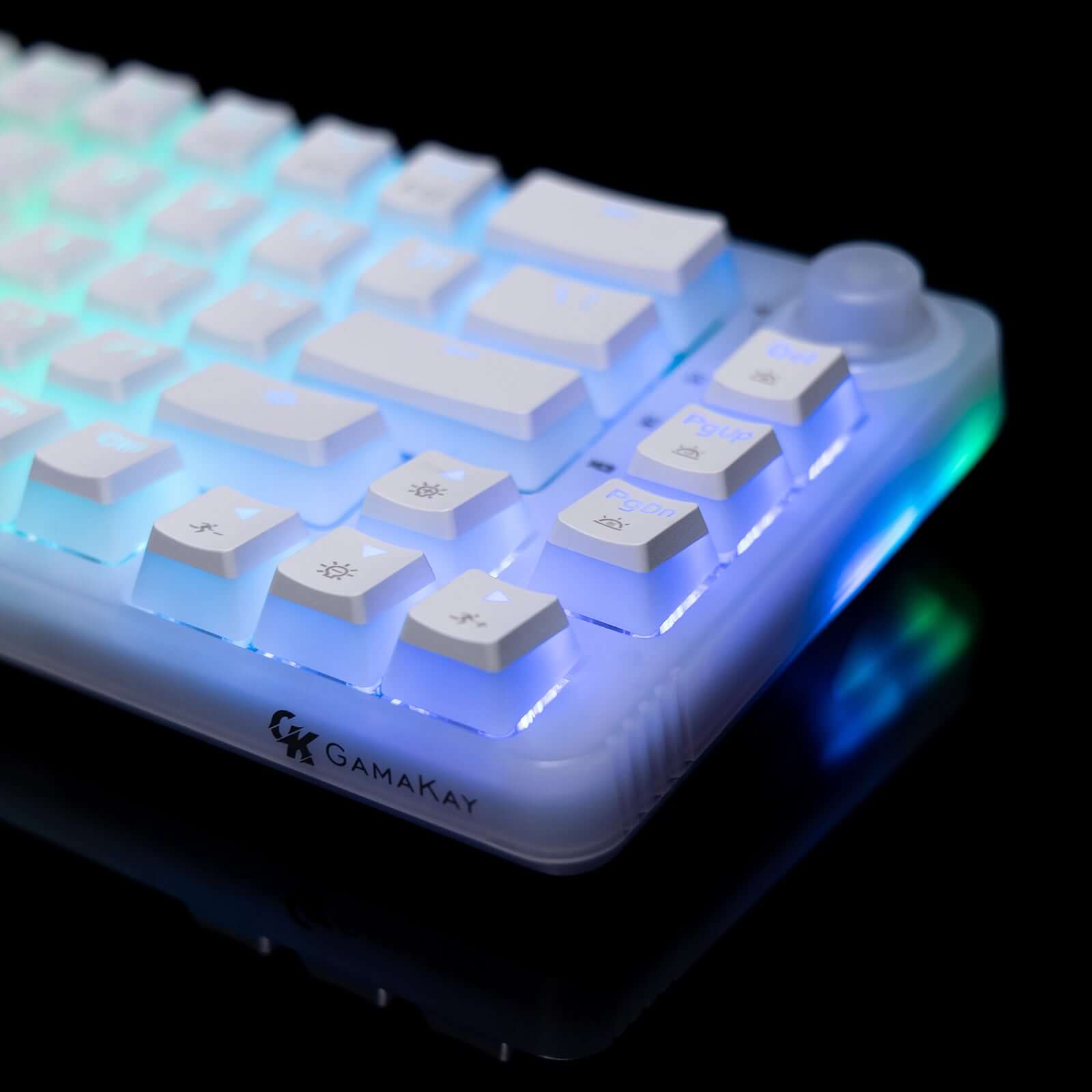 GamaKay LK67 65% GamaKay Switch Triple Mode Mechanical Gaming Keyboard with PBT Double-shot Pudding Keycaps