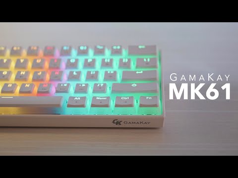 This is the review of the Gamakay MK61 60% mechanical keyboard. The video show the keyboard is 60 percent layout, and it is a hot swappable keyboard.