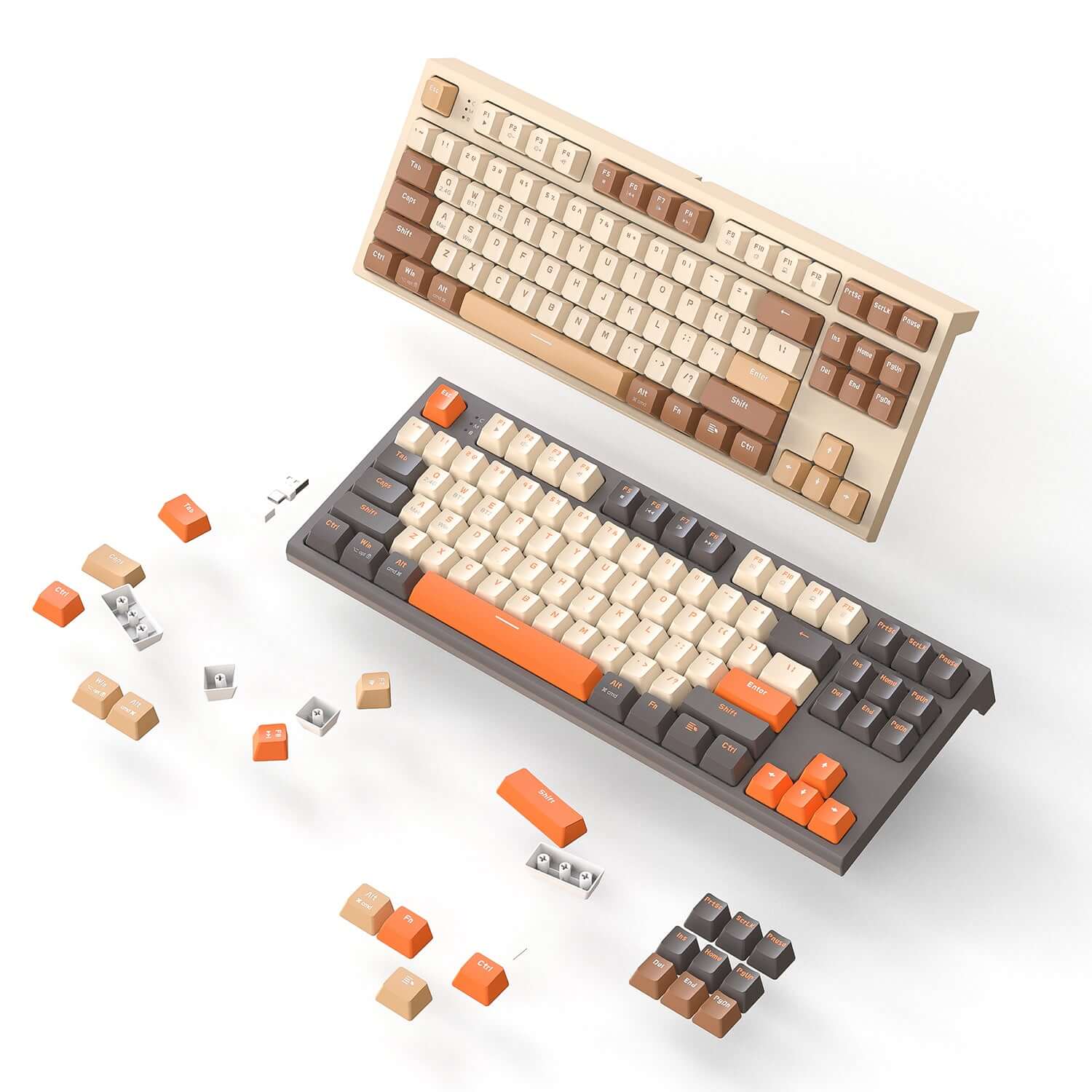 Clavier de jeu sans fil Gamakay x Freewolf M88 à sensation mécanique