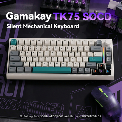 (新品) Gamakay TK75 V2 75% サイレント メカニカル キーボード