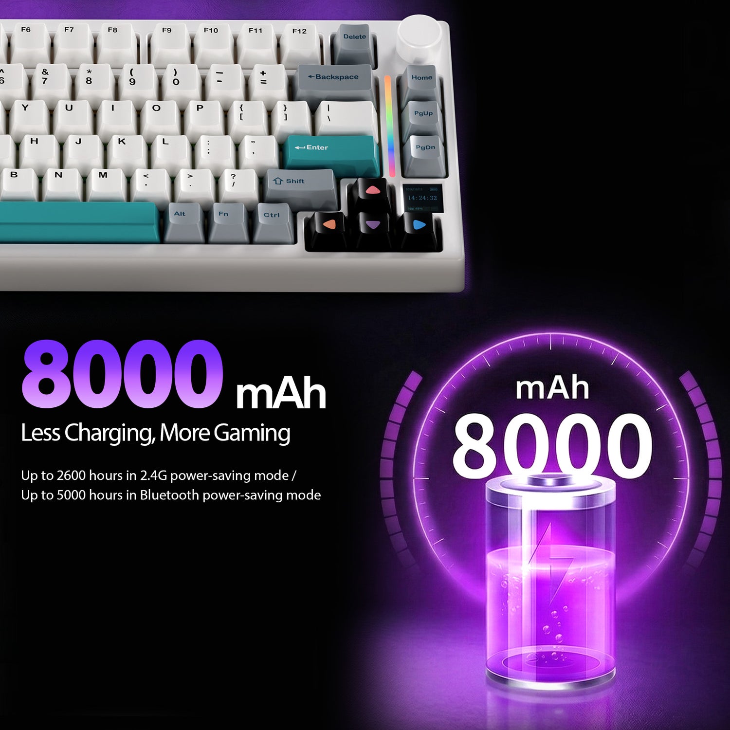 Clavier gaming mécanique silencieux Gamakay TK75 SOCD (mise à niveau du TK75 V2