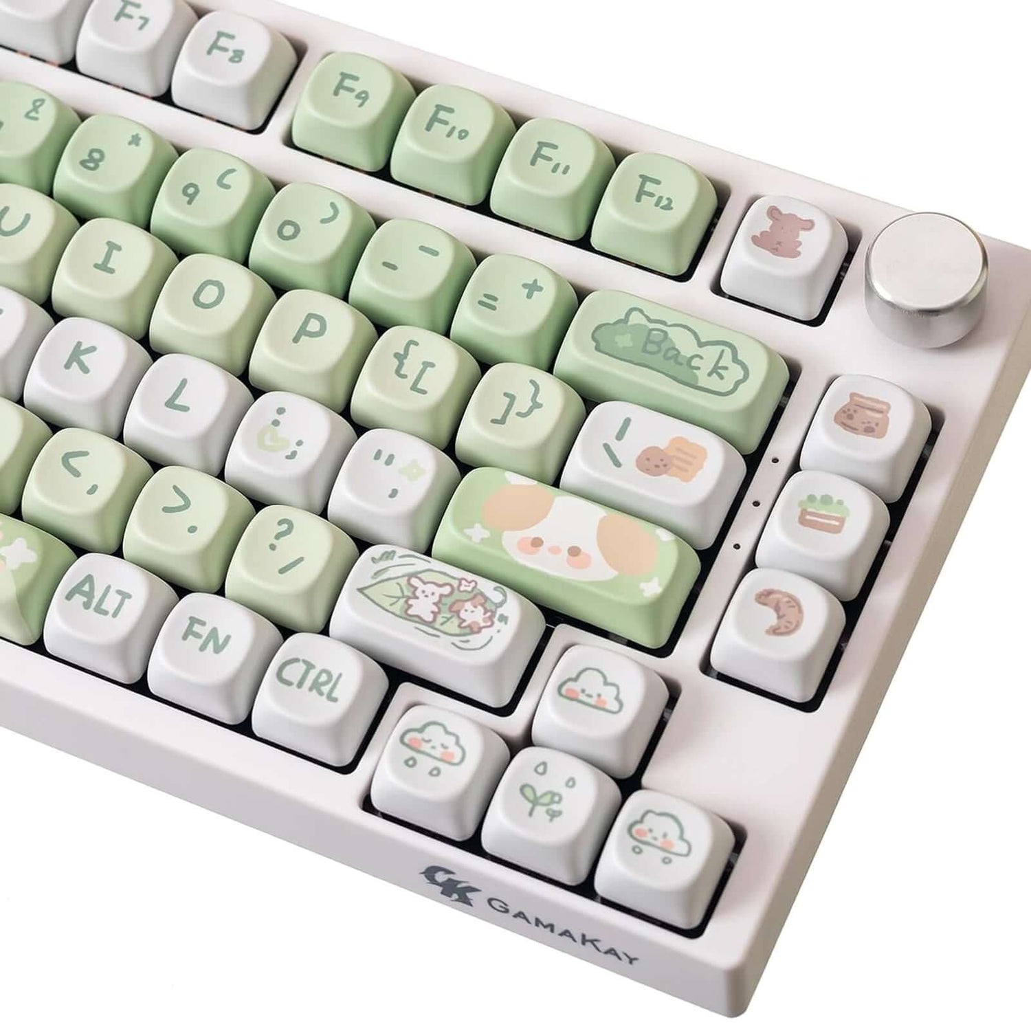 Gamakay 132 Keys Green &amp; White Keycaps Set