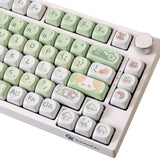 Gamakay 132 Keys Green & White Keycaps Set