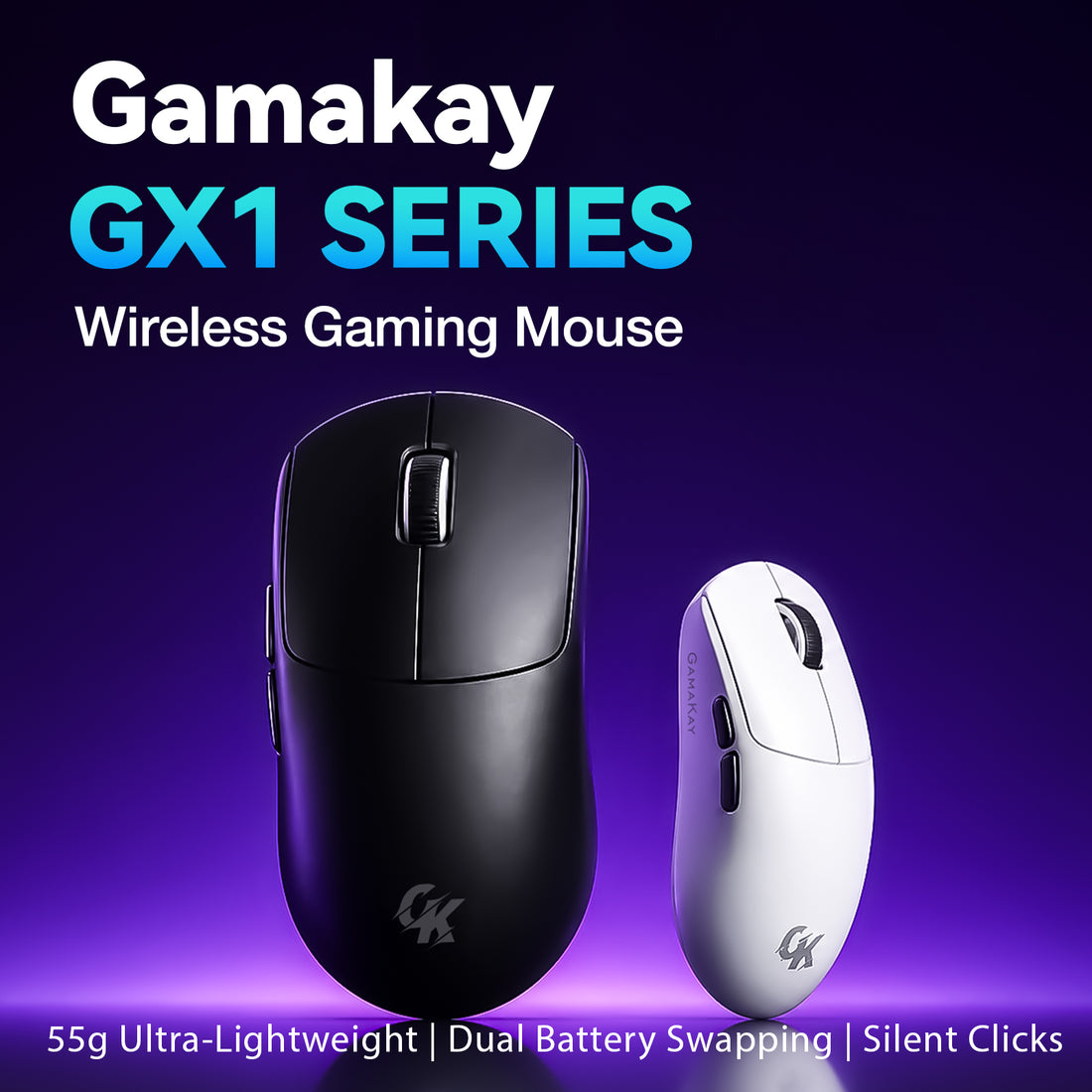 GamaKay GX1・GX1 PRO 静音ワイヤレスゲーミングマウス