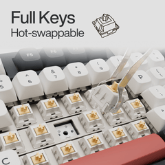 The Gamakay TK101 mechanical keyboard is hot-swappable, with a south-facing RGB PCB