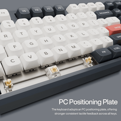 Gamakay Tk101 mechanical keyboard is buliding the PC position plate inside offering  stronger tactile feedback