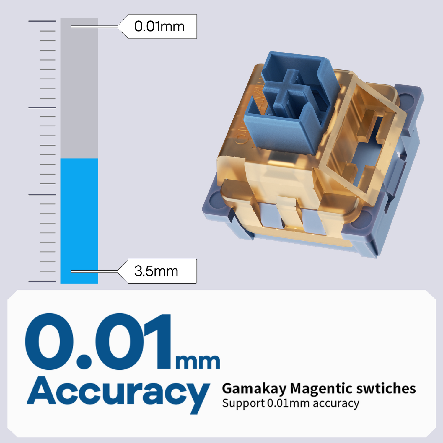 Gamakay TK75HE V2 8K Polling Rate RT Accuracy Hall-effect keyboard