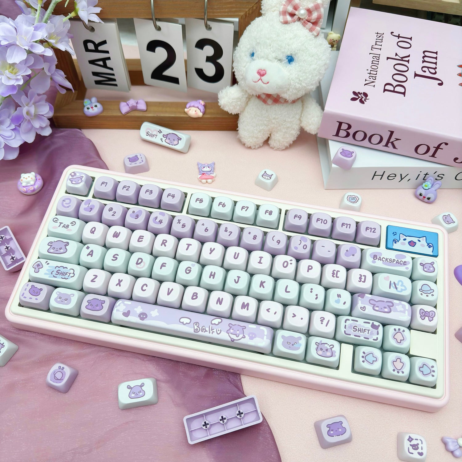 Gamakay 95 Keys Adorable MOA Profile PBT Keycaps Set