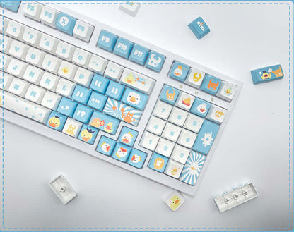 Gamakay 137 Keys Muddle-Headed Duck Keycaps Set