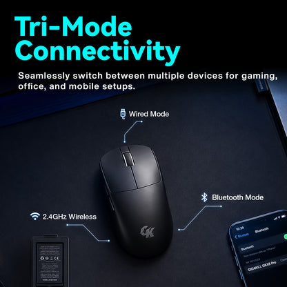 GamaKay GX1 &amp; GX1 PRO 55g Ultra-Light Silent Wireless Gaming Mouse
