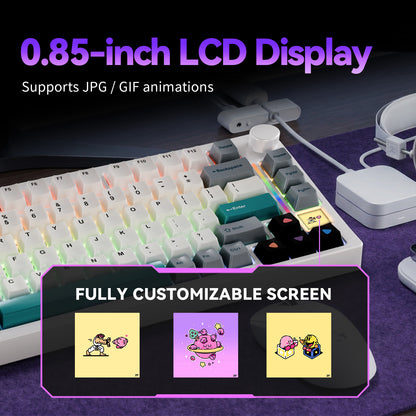 Clavier gaming mécanique silencieux Gamakay TK75 SOCD (mise à niveau du TK75 V2