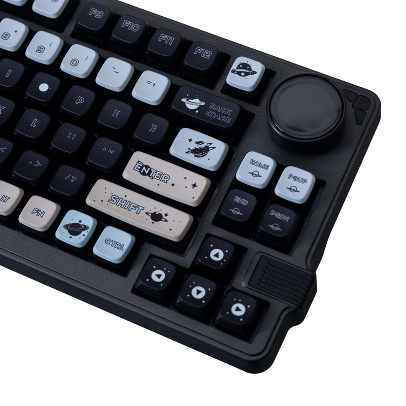 Gamakay 122 Keys Planet Theme SA Profile Keycaps on Gamaky LK75 Mechanical Gaming Keyboard