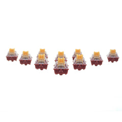 This is the silent switch for the mechanical keyboard- Phoenix. Phoenix is a linear switch, with a smooth typing feel, which makes less pressing noise.