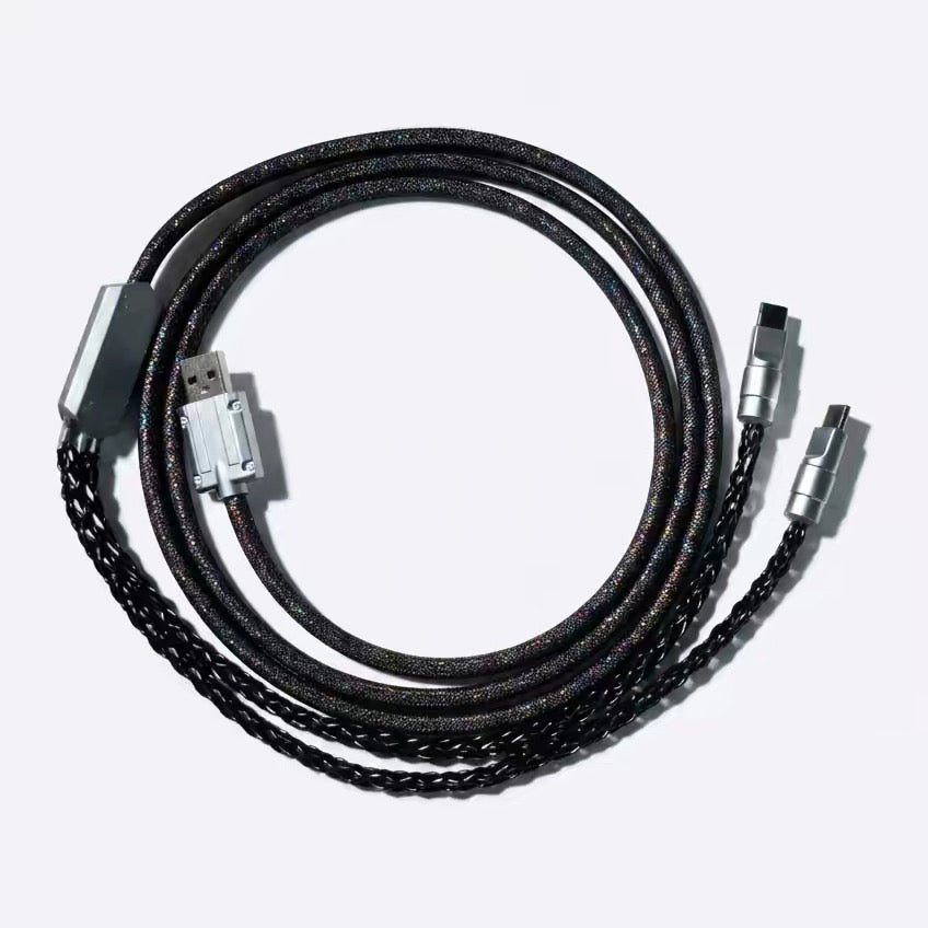 GamaKay Style 2-in-1 Pro Esports Keyboard Cable (65W / Zinc Alloy / Braided)