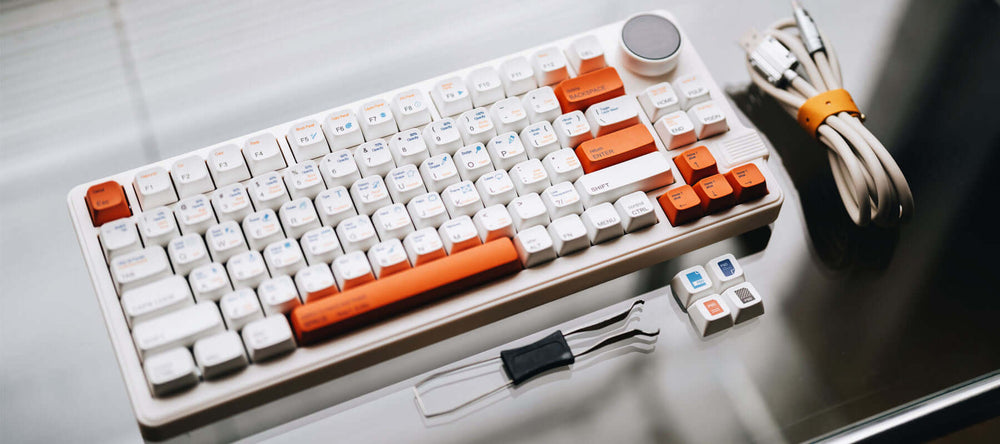 Gamakay LK75 75% Mechanical Keyboard with TFT Smart Display & Knob: A sleek and compact mechanical keyboard designed for productivity and style. Features a vibrant TFT Smart Display for customizable information at your fingertips. 