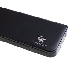 The Gamakay Wrist rest pad made by PU material, Soft Memory Foam Keyboard Wrist Rest Set with Non-Slip Silicone Base,logo printed on the right of the cover-Black
