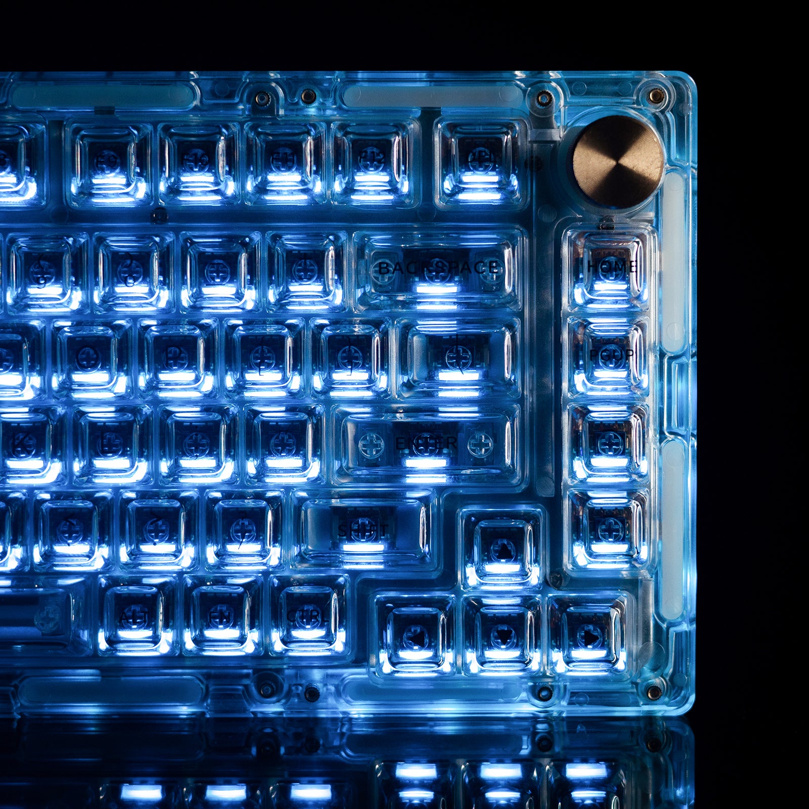 Gamakay 113 touches Keycaps transparents