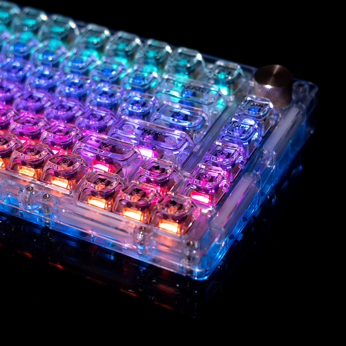 Gamakay 113 touches Keycaps transparents