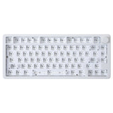 TK75pro barebone aluminum keyboard kit, gasket-mount, hot-swappable keyboard kit color white