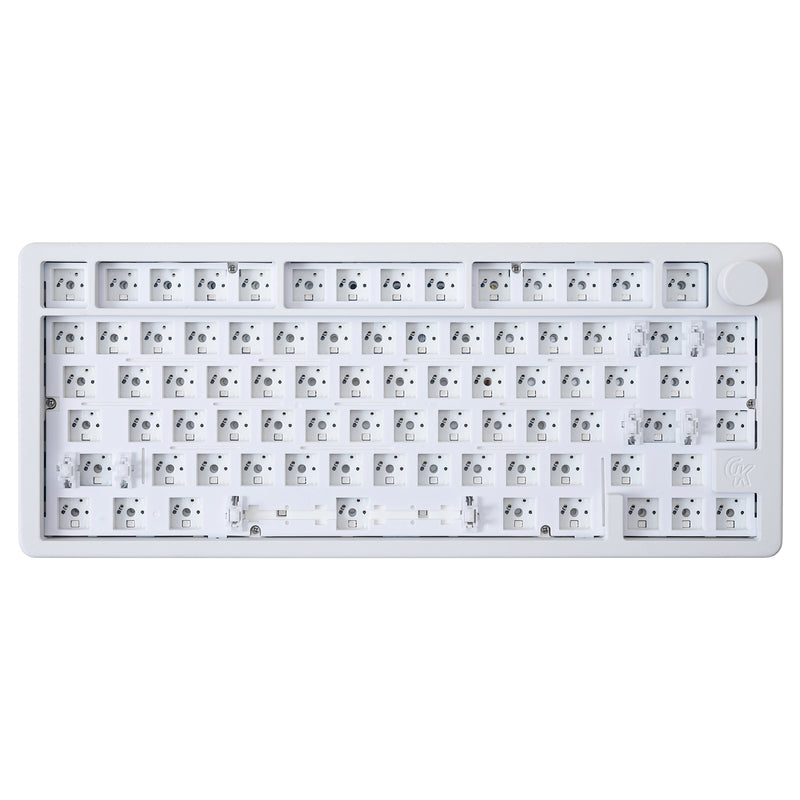 TK75pro barebone aluminum keyboard kit, gasket-mount, hot-swappable keyboard kit color white