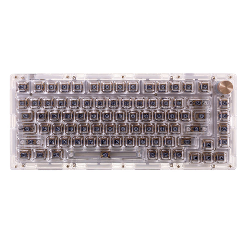 This transparent keycap is made of high-quality PC material, which fully showcases the transparency of the keycap. The stability of PC keycaps is excellent, so it is the best material for transparent keycaps, which can better show the RGB effect of mechan