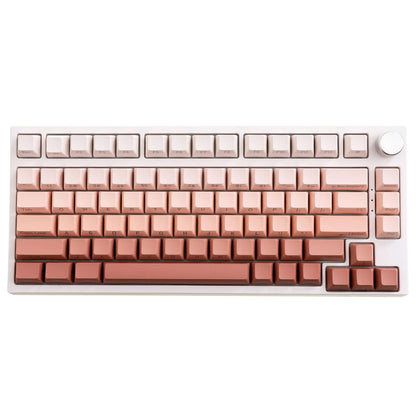 Gamakay 123 Keys Pink Gradient Keycaps Set, OEM Profile Side Hot-Stamping PBT Keycap Set Suitable for 61/68/75/80/84/87/98/104/108 Layout Mechanical Gaming Keyboard (Pink Gradient Theme)