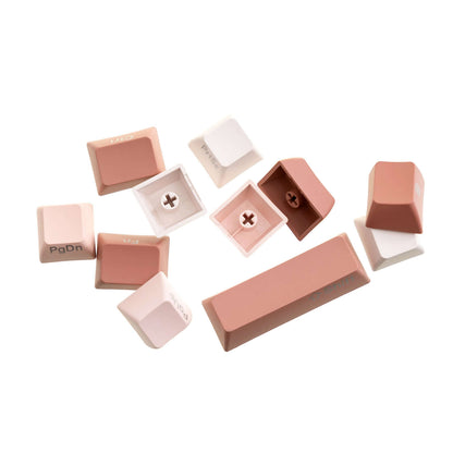 Gamakay 123 Keys Pink Gradient Keycaps Set, OEM Profile Side Hot-Stamping PBT Keycap Set Suitable for 61/68/75/80/84/87/98/104/108 Layout Mechanical Gaming Keyboard (Pink Gradient Theme)