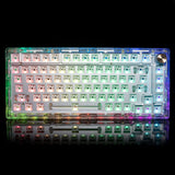 The SN75 is a arcylic mechanical keyboard kit. The transparent keyboard case will make the RGB more attractive.
